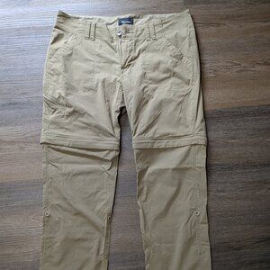 Marmot Women's Zip-Off/Convertible Hiking Pants - Khaki, Size 10